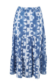 Product shot of the My Wild Side Skirt in colour Blue (Blue), from the back