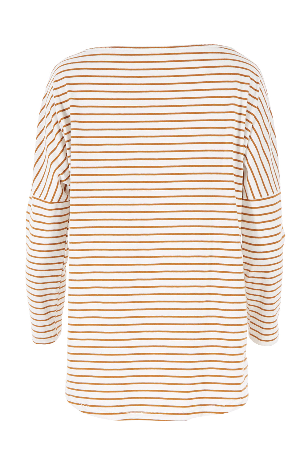 Product shot of the Lazy Day Cotton Tee in colour Ruststripe, from the back