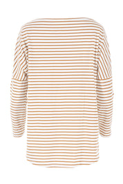 Product shot of the Lazy Day Cotton Tee in colour Ruststripe, from the back