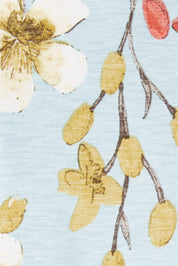Product shot of the Free Falling Top in colour Blossom (Blue), detail