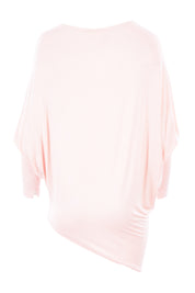 Product shot of the Softly Swinging Bamboo Batwing Top in colour Ballet (Pink), from the back