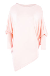 Product shot of the Softly Swinging Bamboo Batwing Top in colour Ballet (Pink), from the front