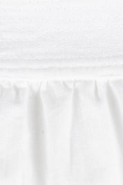 Product shot of the Bliss Top in colour White (White), detail