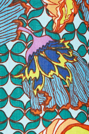 Product shot of the Edith Top in colour Edith (Blue), detail