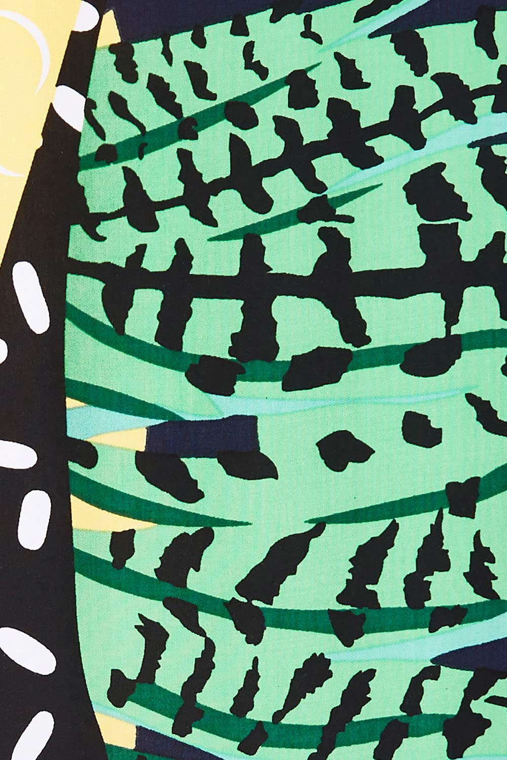 Product shot of the Under The Sea Print Dress in colour Navy (Blue), detail