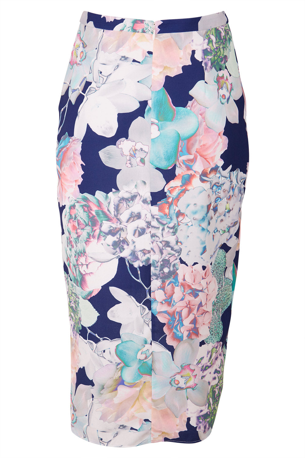 Product shot of the Gypset Wanderer Skirt in colour Print (Blue), from the back