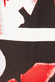 Product shot of the Cap Sleeve Bounce Dress in colour Red (Red), detail