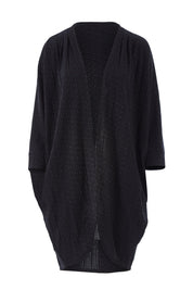 Product shot of the Cocoon Cardy in colour Black (Black), from the front