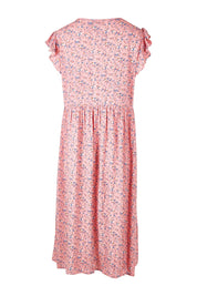 Product shot of the Penny Dress in colour Pink (Pink), from the back