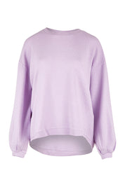 Product shot of the Piper Sweat in colour Lilac (Purple), from the front