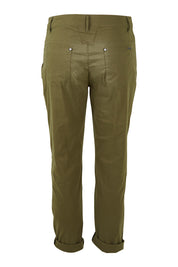 Product shot of the Signature Crafty Pant in colour Military (Green), from the back