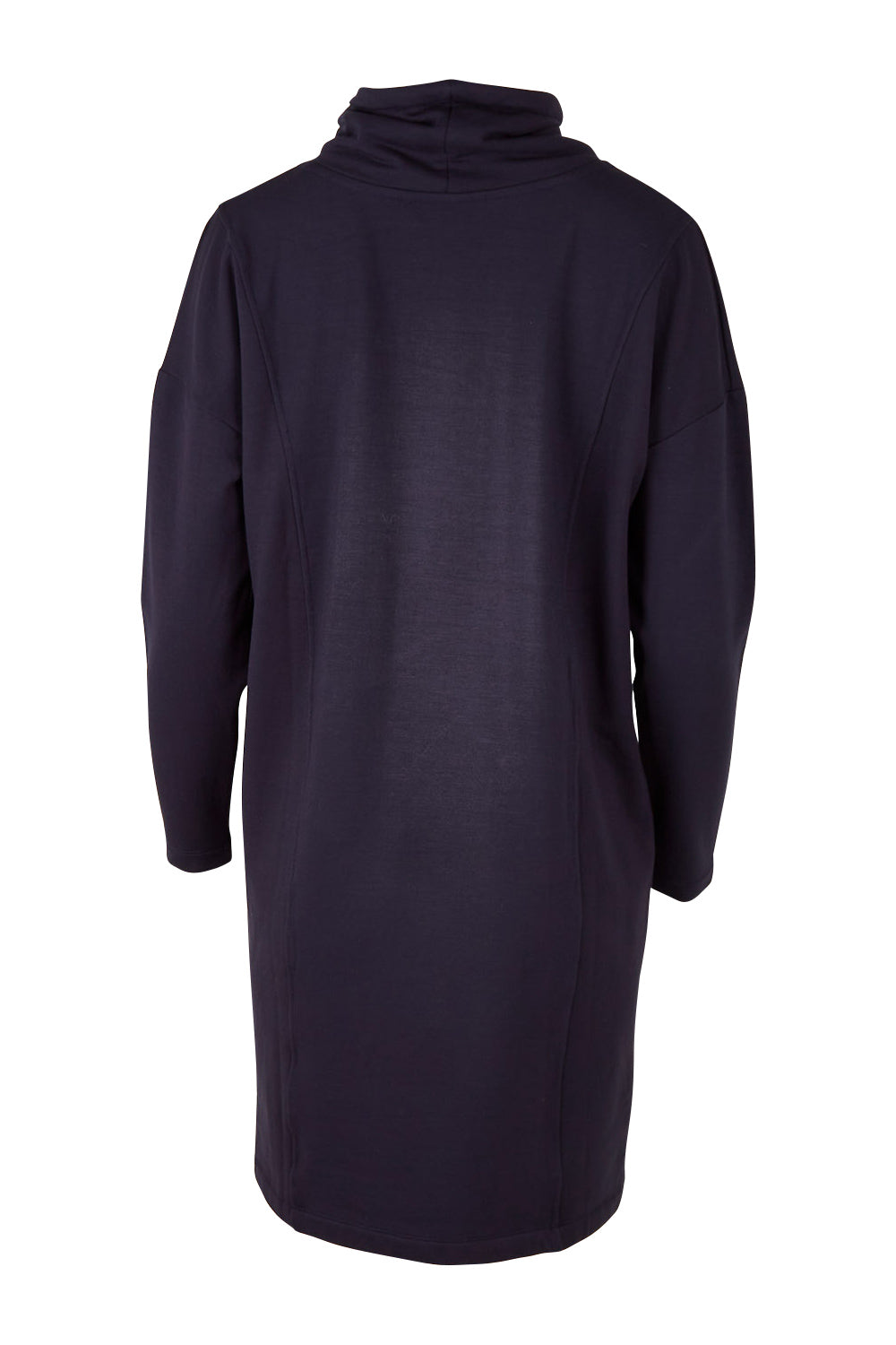 Product shot of the Soft Touch Dress in colour Truenavy (Blue), from the back