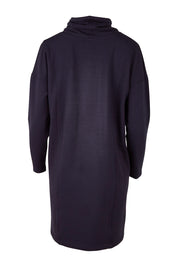 Product shot of the Soft Touch Dress in colour Truenavy (Blue), from the back