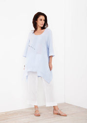 Preloved Linen Tunic - CoolBlue