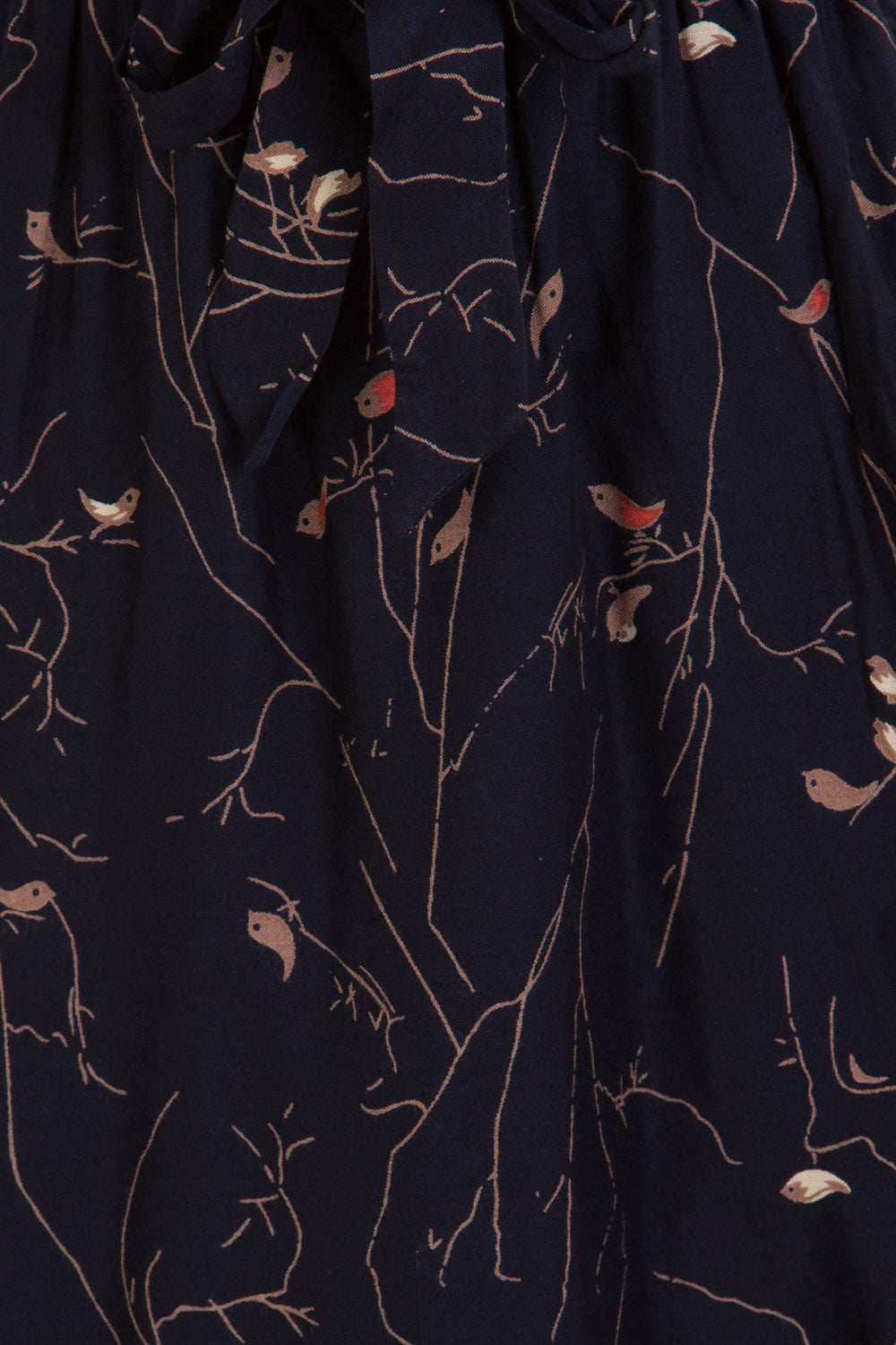 Product shot of the Cap Sleeve Dress in colour Navy (Blue), detail