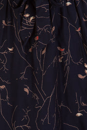 Product shot of the Cap Sleeve Dress in colour Navy (Blue), detail