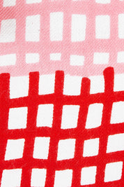 Product shot of the Tie Back Bell Sleeve Top in colour Hopscotch (Pink), detail