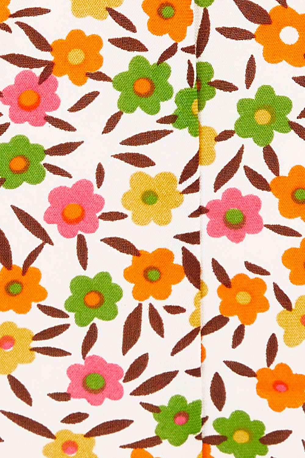 Product shot of the Calf Length Full Skirt in colour Posy (White), detail