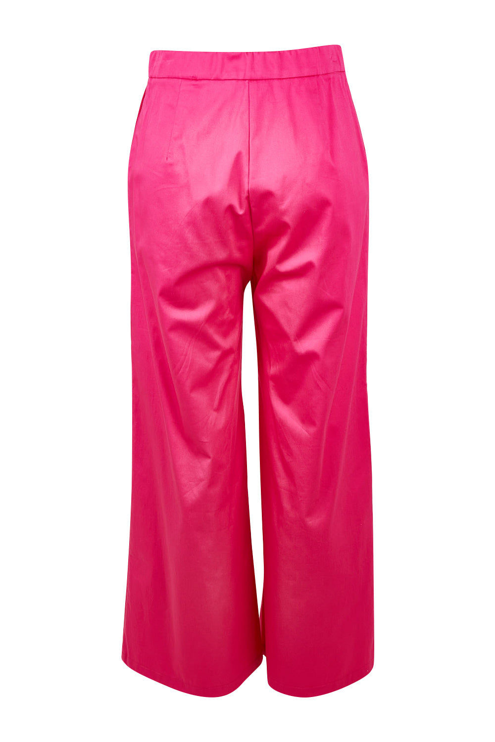 Product shot of the Wide Leg Pant in colour Hotpink (Pink), from the back