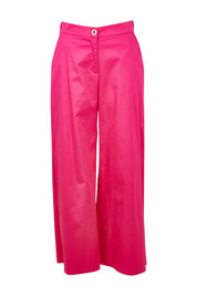 Product shot of the Wide Leg Pant in colour Hotpink (Pink), from the front