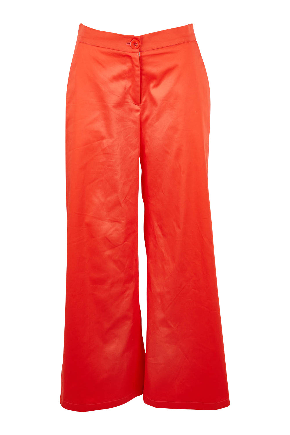Product shot of the Wide Leg Pant in colour Rust, from the front