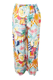 Product shot of the Cici Pants in colour Multi (White), from the back