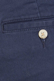 Product shot of the Hesford Chino Trousers in colour Frnavy (Blue), detail