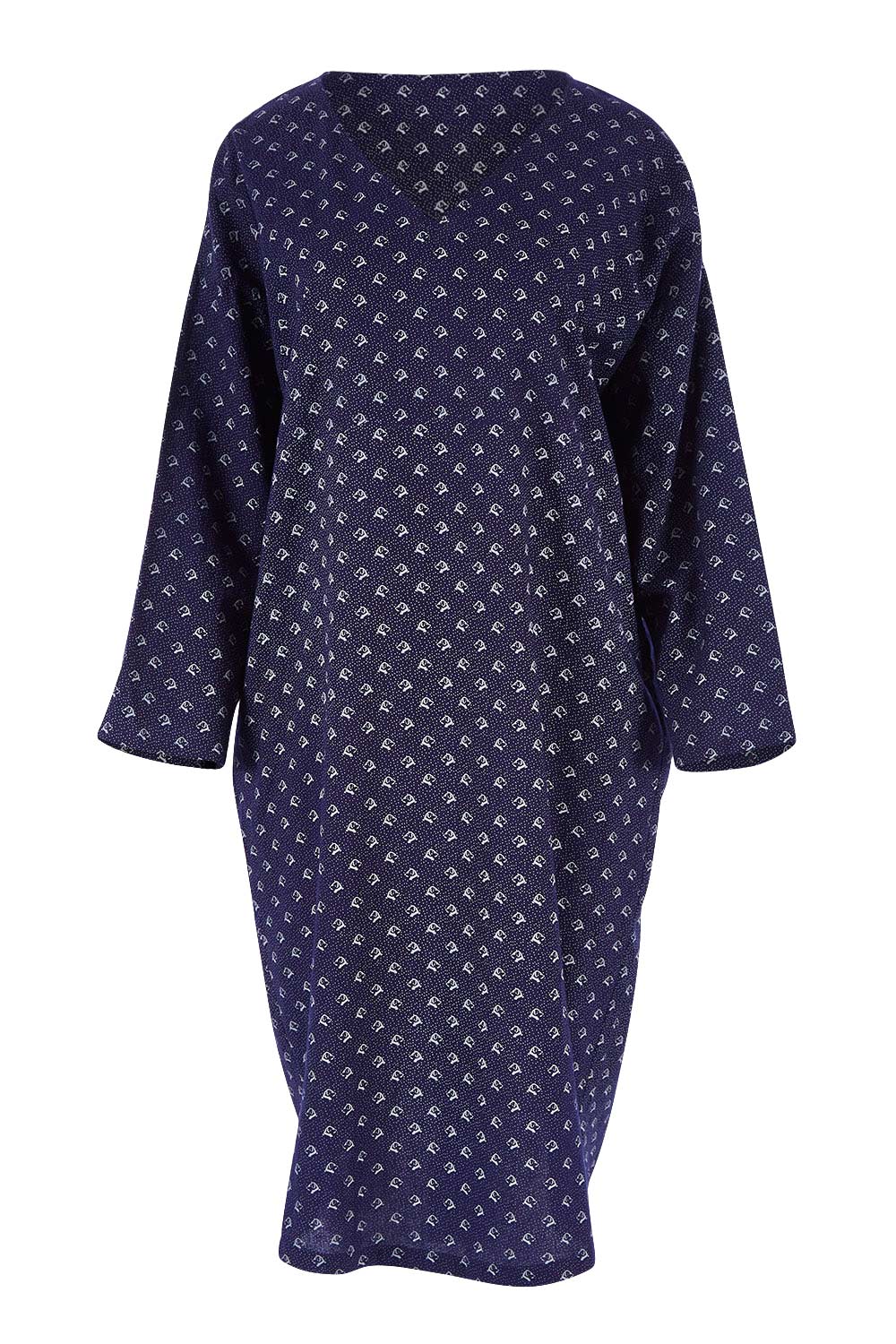Product shot of the Amelia Dress in colour Elsie (Blue), from the front