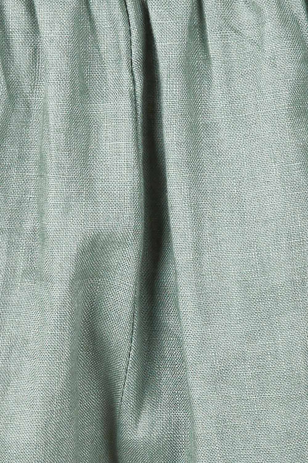 Product shot of the Ollie Pant in colour Eucalyptus (Green), detail