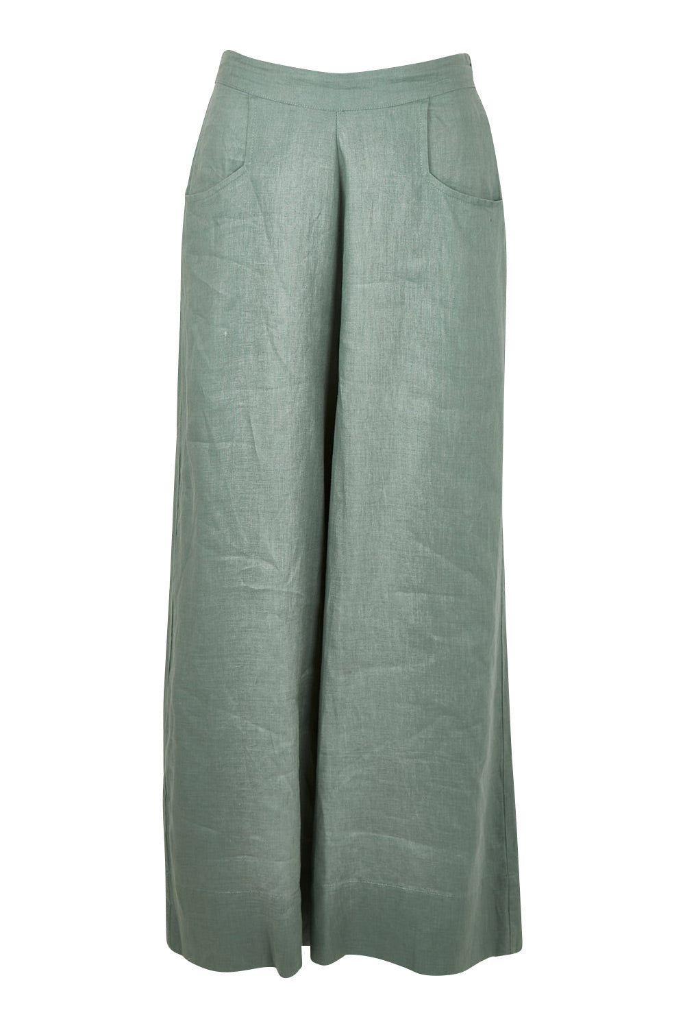Product shot of the Ollie Pant in colour Eucalyptus (Green), from the front