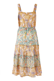 Product shot of the Gaby Sundress in colour Sage, from the back