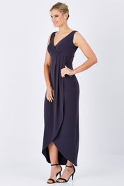 Model Maddy wearing size 10 of the Phillipa in colour Thunder (Grey), from the front, showing the whole outfit