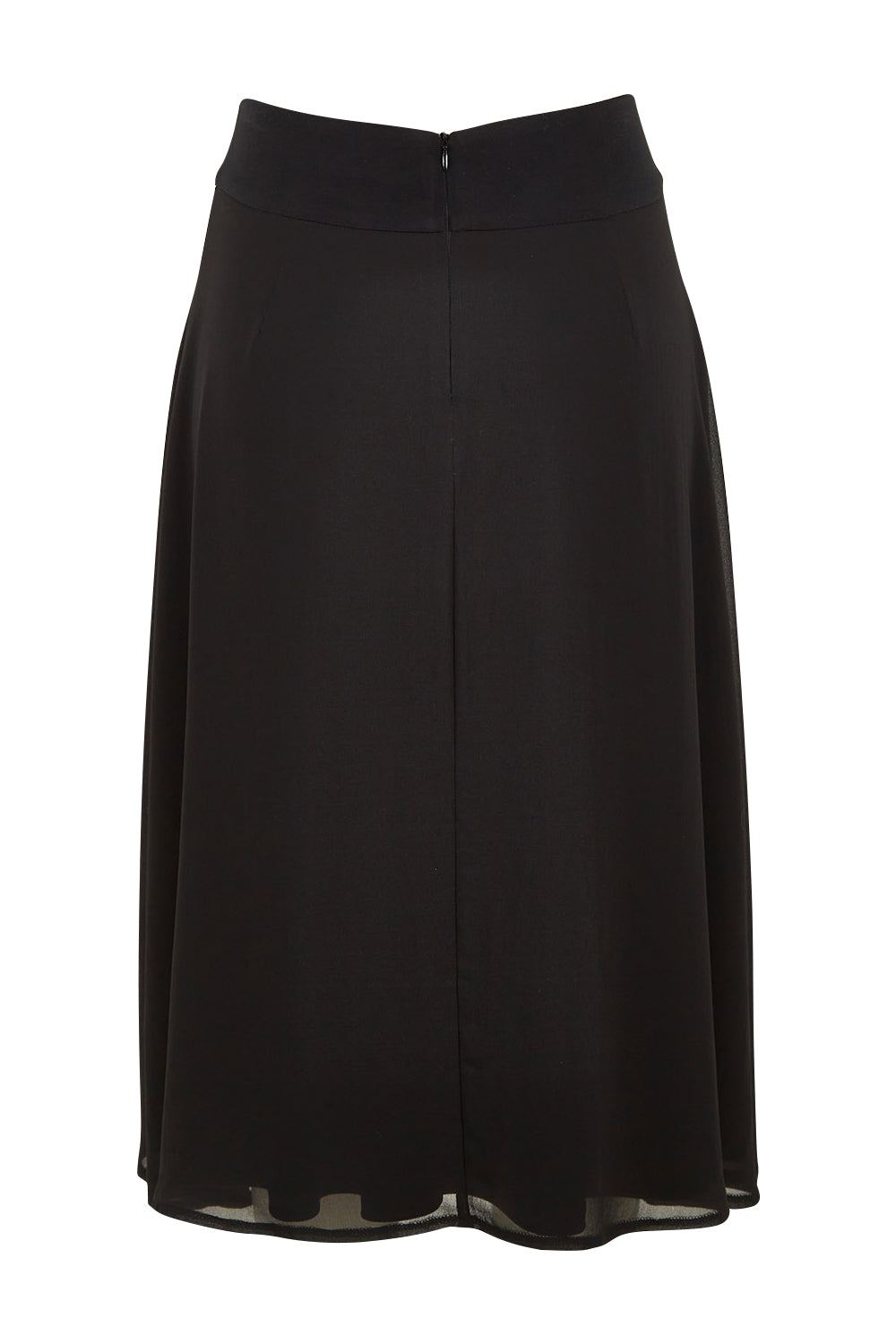 Product shot of the Gia Skirt in colour Black (Black), from the back