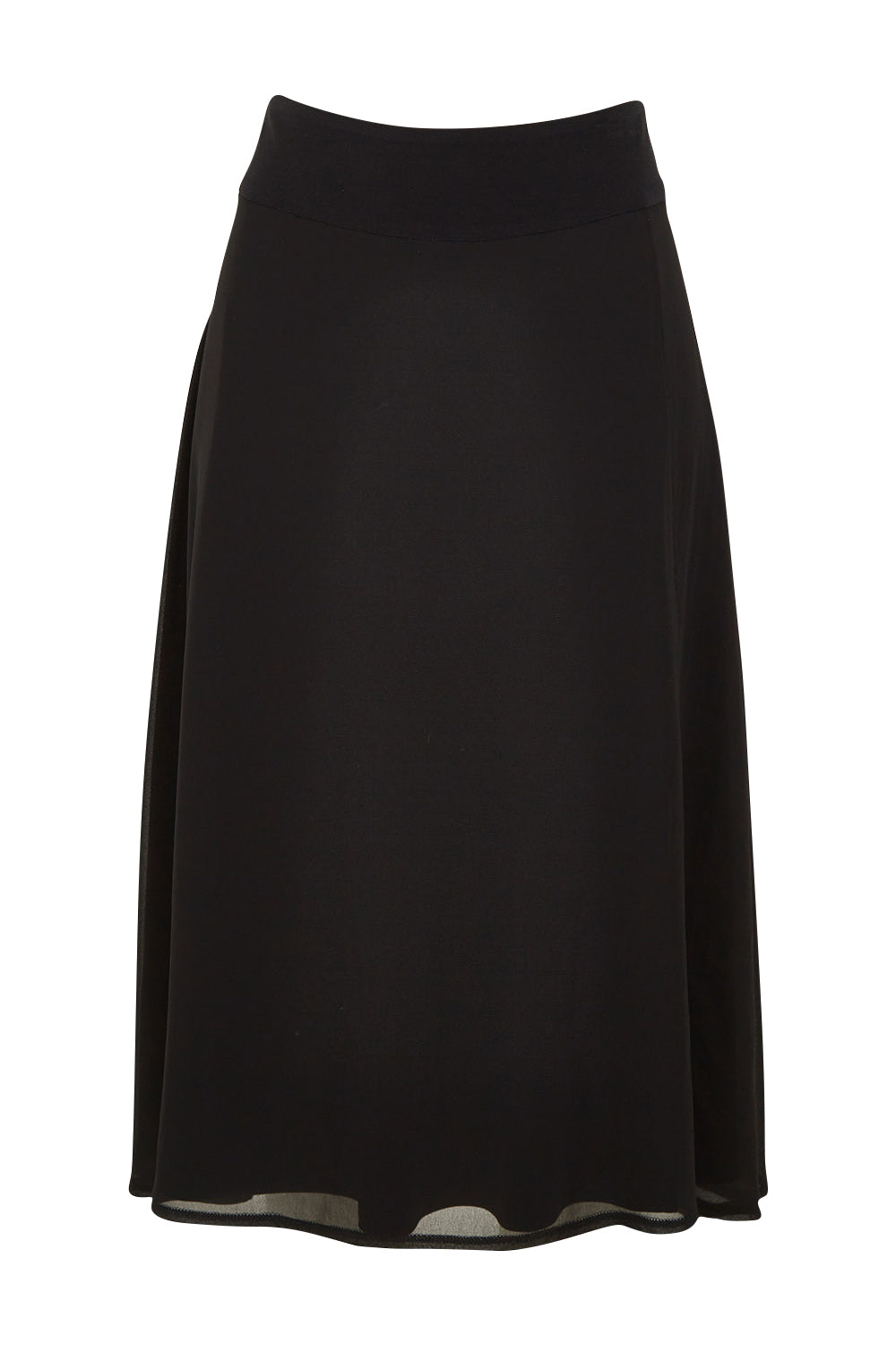 Product shot of the Gia Skirt in colour Black (Black), from the front