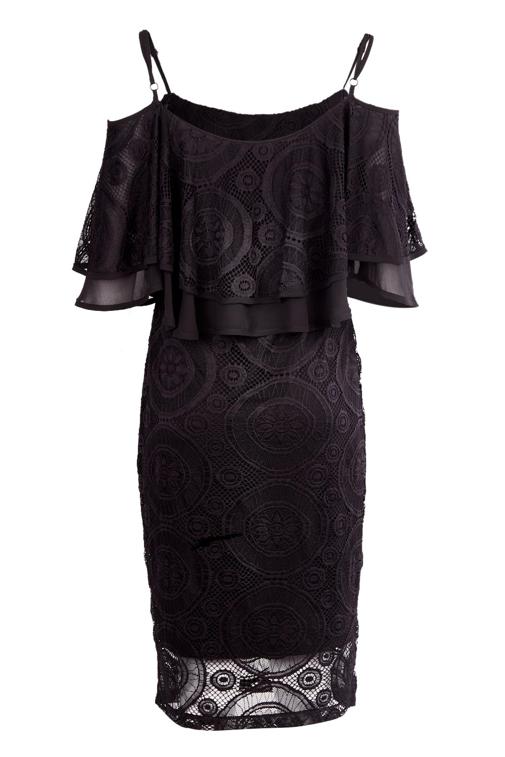 Product shot of the Suzette in colour black (Black), from the front
