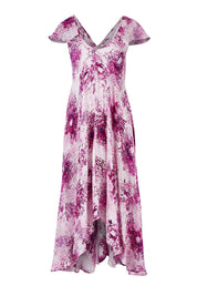 Product shot of the Prue Dress in colour Jacaranda (Pink), from the front