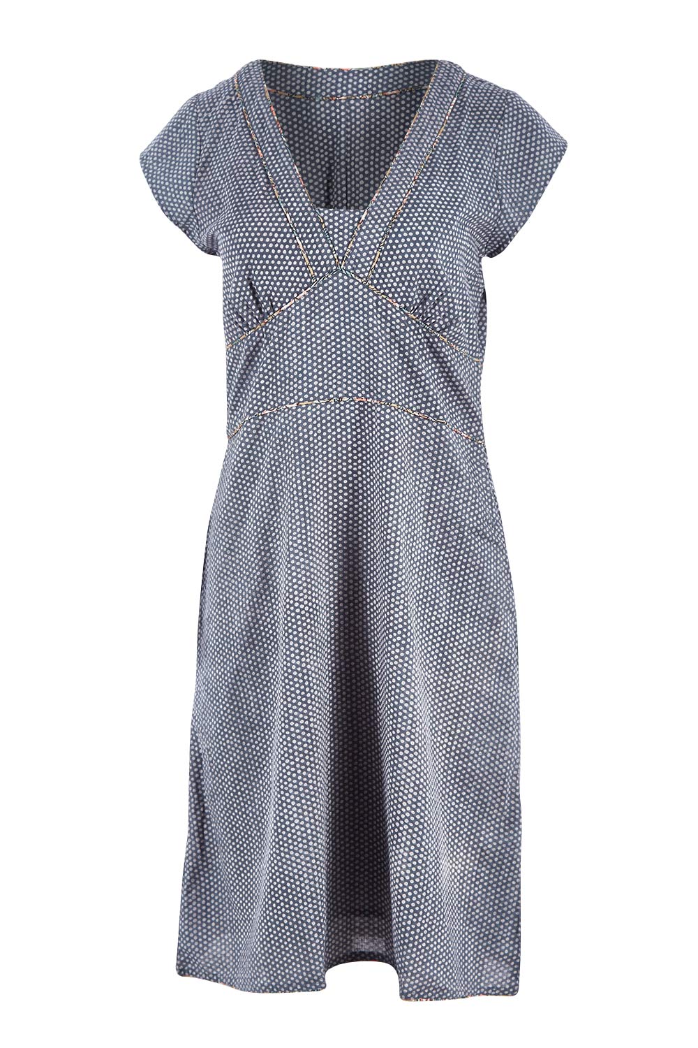 Product shot of the Daisy Dress Eventide in colour Eventide (Grey), from the front