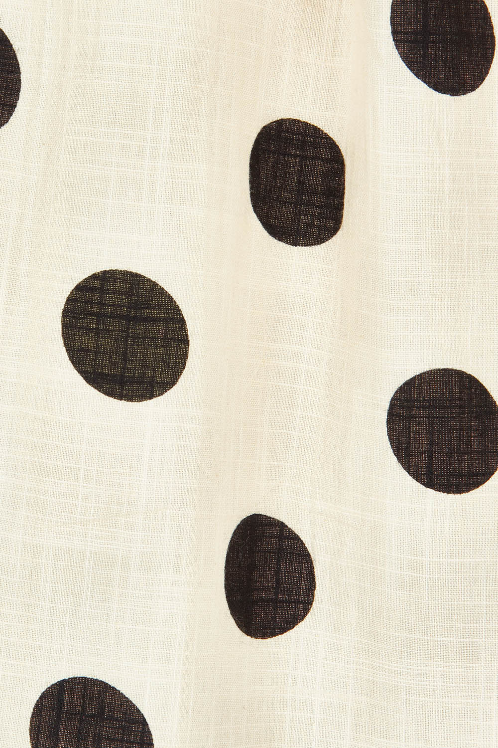 Product shot of the Lara Top in colour Whitespot (White), detail