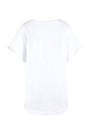 Product shot of the Embellished Tee in colour Cactuswhit (White), from the back