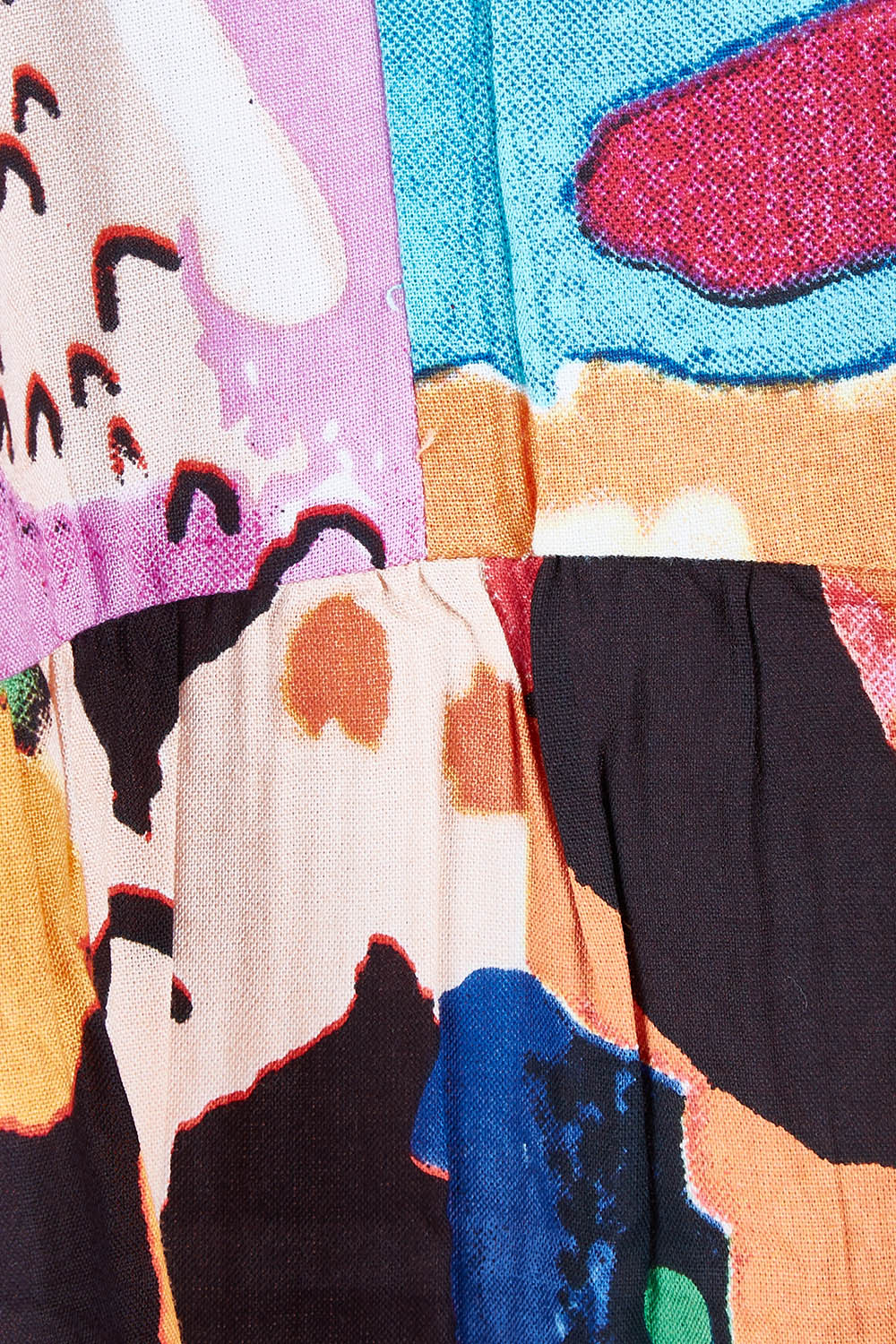 Product shot of the Alanya Short Sleeve Bubble Dress in colour Pink (Pink), detail