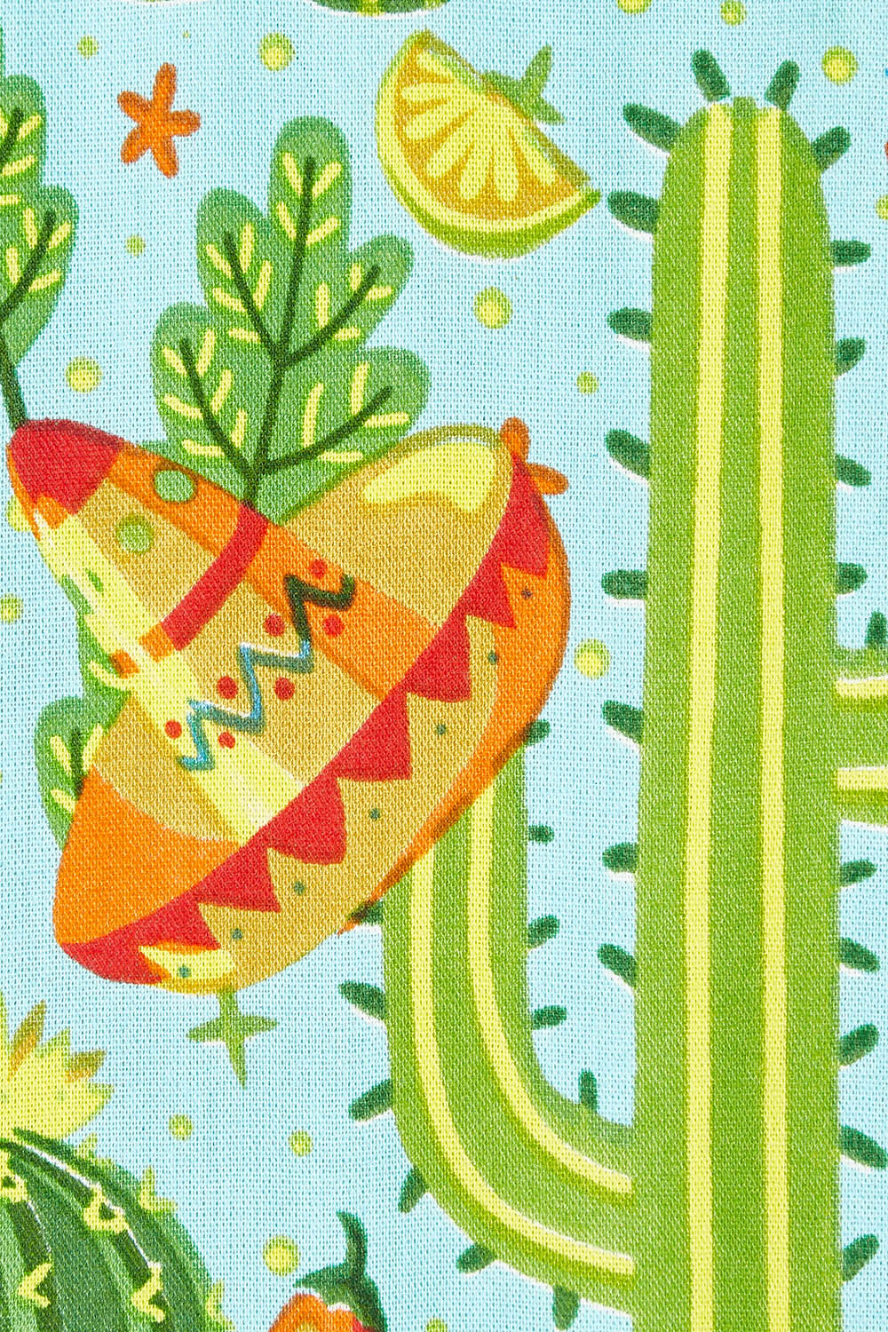 Product shot of the El Paso Boho Dress in colour Print (Blue), detail