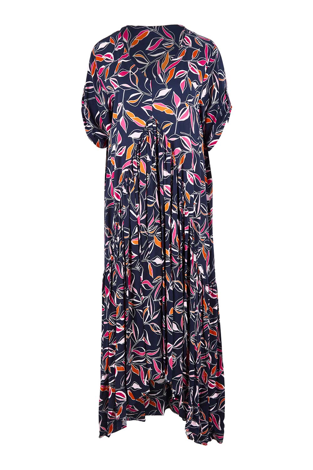 Product shot of the Botanical Night Peak Maxi Dress in colour Botanical (Blue), from the front