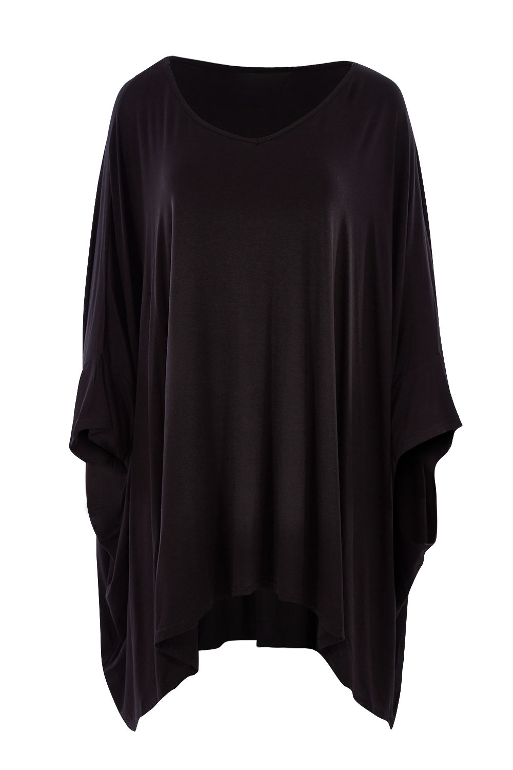 Product shot of the Essential Top in colour Black (Black), from the front