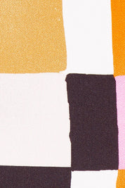 Product shot of the Sunset Gingham Tie Front Midi Dress in colour Gingham (Pink), detail