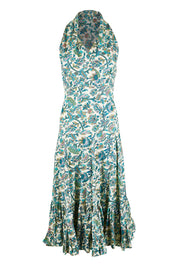 Product shot of the Polly Cotton Dress in colour Siena (Blue), from the front