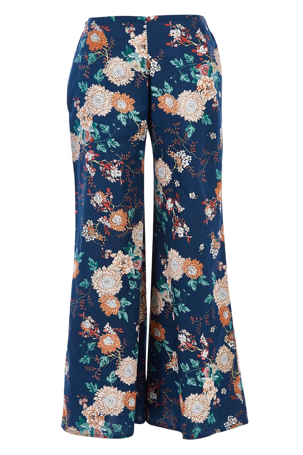 Product shot of the Sarita Pant in colour Maya (Blue), from the back