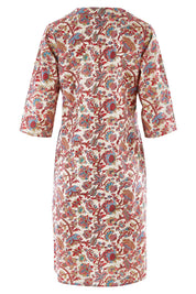 Product shot of the Lottie Kurta in colour Summer (Pink), from the back