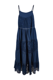 Product shot of the Carly Maxi in colour Navy (Blue), from the back
