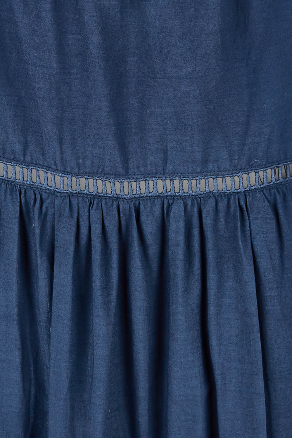 Product shot of the Carly Maxi in colour Navy (Blue), detail