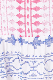 Product shot of the Sealers Cove Cotton Dress in colour Multi (Red), detail